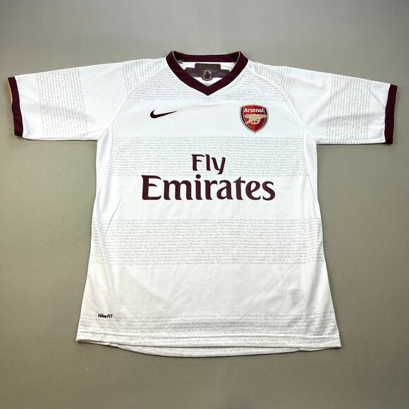 Vintage Nike Arsenal FC Jersey Adult Medium White Soccer Away 2007-2008 Season - Picture 1 of 9